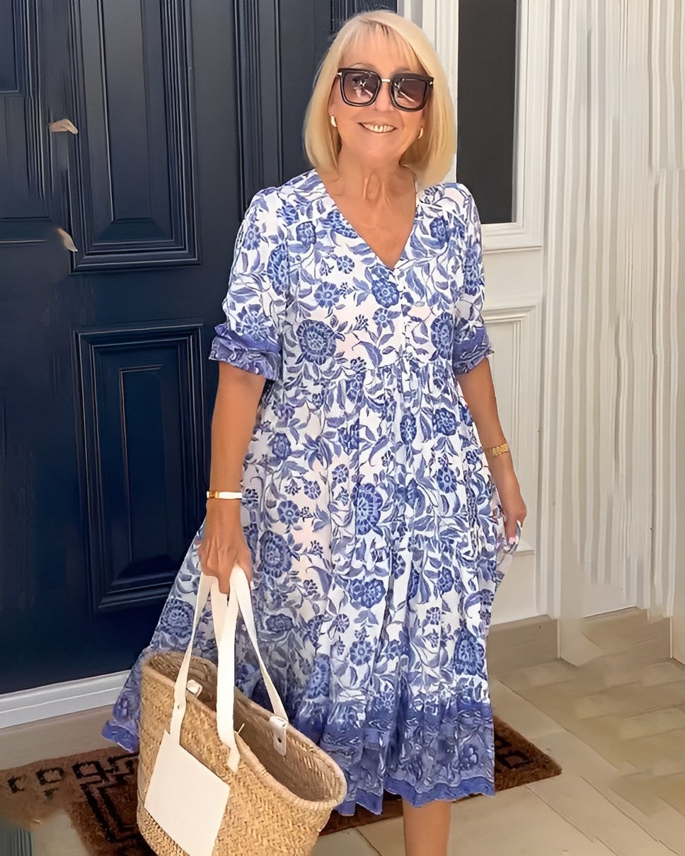 Graceful V-Neck Floral