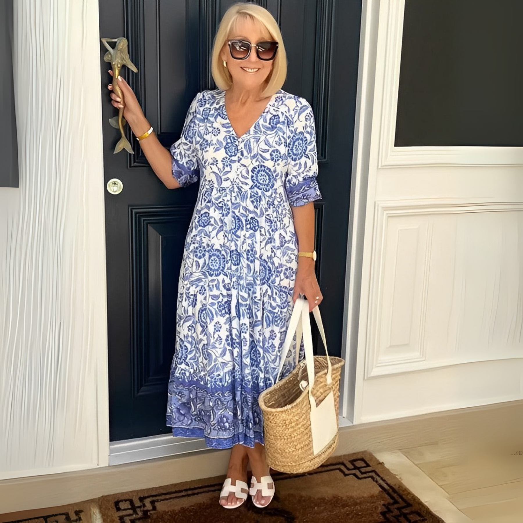 Graceful V-Neck Floral