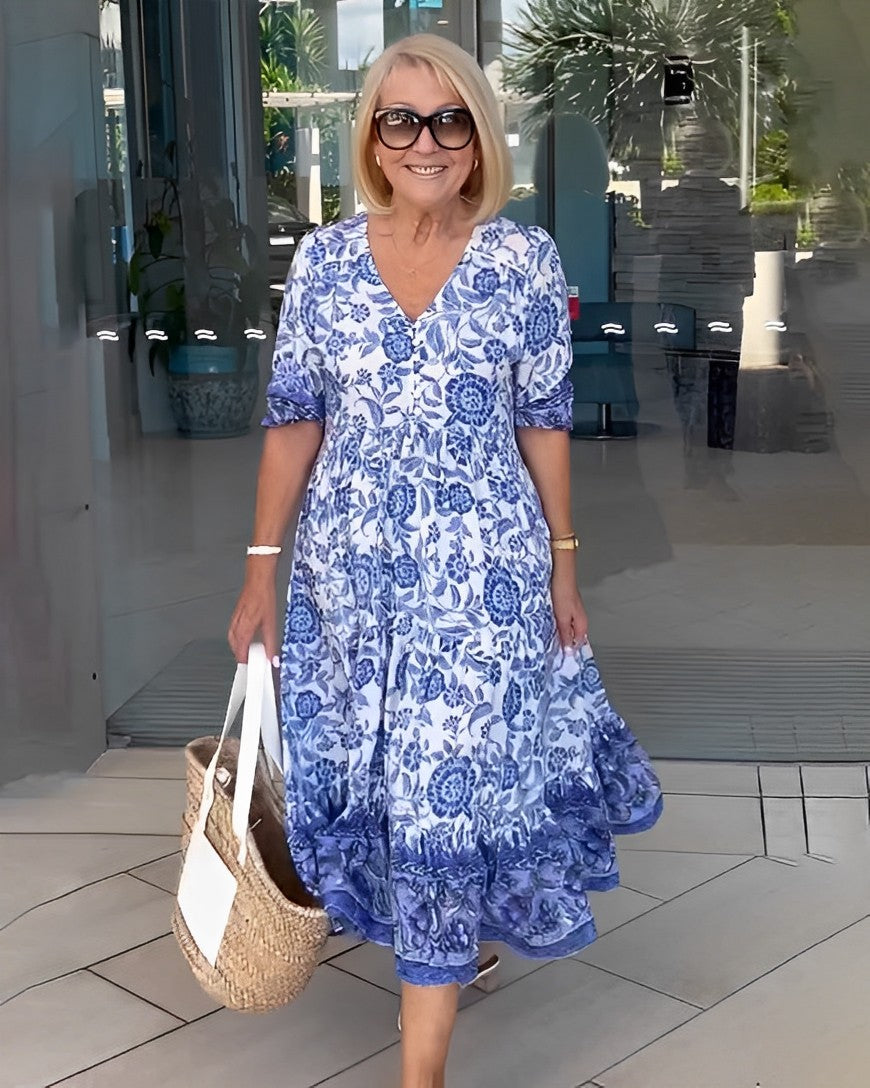 Graceful V-Neck Floral