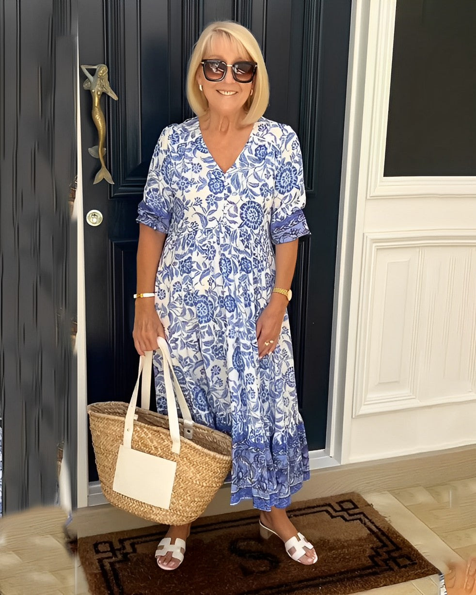 Graceful V-Neck Floral